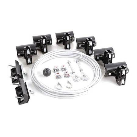 Festoon System Kit, 1/4 In Rope, L 40 Ft MPN:33N204