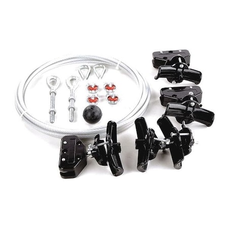 Festoon System Kit, 1/4 In Rope, L 20 Ft MPN:33N211