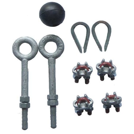 Festoon Hardware Kit, 1/4 In Wire Rope MPN:33N273