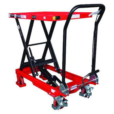 Scissor Lift Table, 660 lb. Cap, 19-3/4