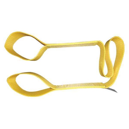 Web Sling, Type 3, 12 ft L, 2 in W, Nylon, Yellow MPN:35XF09