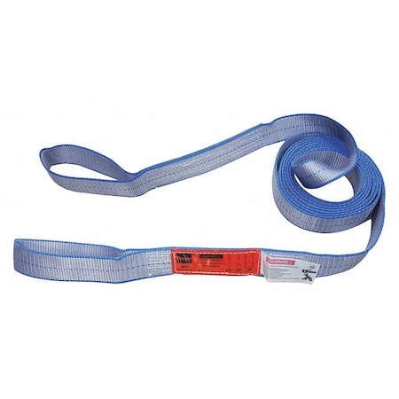 Web Sling, Type 3, 2 ft L, 2 in W, Polyester, Gray MPN:35XG65