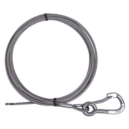 Winch Cable, SS, 3/16 In. x 45 ft. MPN:35Z861