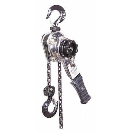 Lever Chain Hoist, 1, 500 lb Load Capacity, 10 ft Hoist Lift, 29/32 in Hook Opening MPN:3TP92
