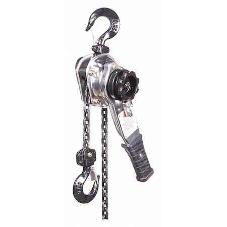 Lever Chain Hoist, 1, 500 lb Load Capacity, 20 ft Hoist Lift, 29/32 in Hook Opening MPN:3TP93