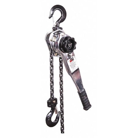 Lever Chain Hoist, 3, 000 lb Load Capacity, 10 ft Hoist Lift, 1 7/64 in Hook Opening MPN:3TP95