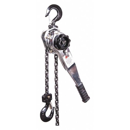 Lever Chain Hoist, 3, 000 lb Load Capacity, 20 ft Hoist Lift, 1 7/64 in Hook Opening MPN:3TP96