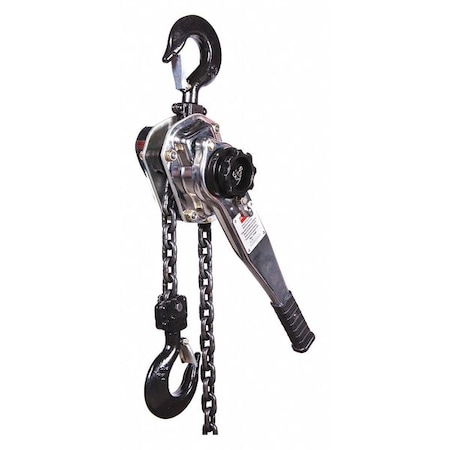 Lever Chain Hoist, 6, 000 lb Load Capacity, 20 ft Hoist Lift, 1 29/64 in Hook Opening MPN:3TP99