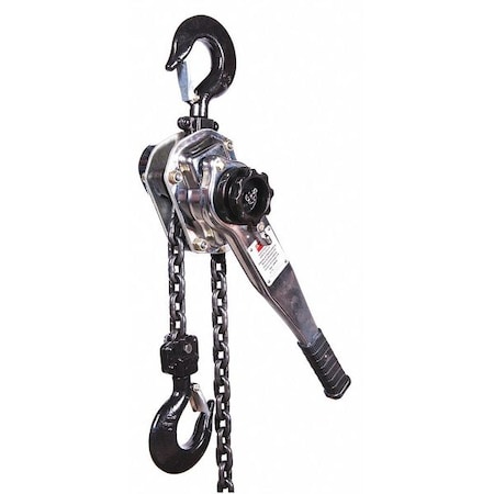 Lever Chain Hoist, 6, 000 lb Load Capacity, 5 ft Hoist Lift, 1 29/64 in Hook Opening MPN:3TR01