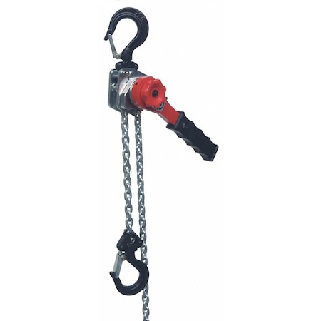 Lever Chain Hoist, 1, 000 lb Load Capacity, 5 ft Hoist Lift, 29/32 in Hook Opening MPN:425Z66