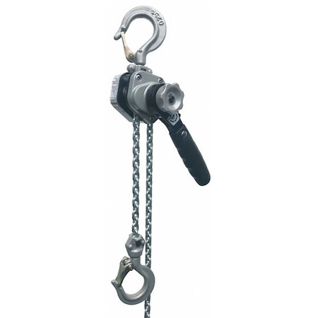 Lever Chain Hoist, 550 lb Load Capacity, 10 ft Hoist Lift, 13/16 in Hook Opening MPN:425Z69
