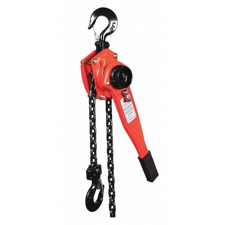 Lever Chain Hoist, 3, 000 lb Load Capacity, 15 ft Hoist Lift, 1 7/64 in Hook Opening MPN:48ME56