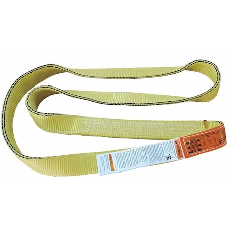 Web Sling, Type 5, 3 ft L, 1 in W, Nylon, Yellow MPN:55ET47
