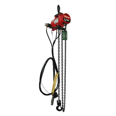 Air Chain Hoist, Cap. 1, 000 lb, 15 ft MPN:816YH9
