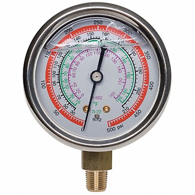 Gauge 2-3/4 In Dia High Side Red 500 psi MPN:4PDK1