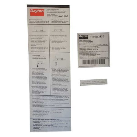 Instruction Label MPN:MH4W28701G
