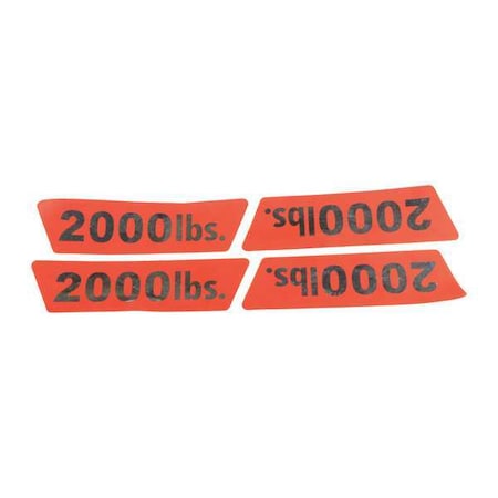 Capacity Label, 2000 lb. MPN:MHGXEC61AGGS