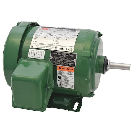 General Purpose Farm Duty Motor, 3-Phase, 1/2 HP, 208-230/460V AC, 1, 765 Nameplate RPM, 56 Frame MPN:1EJR4BG