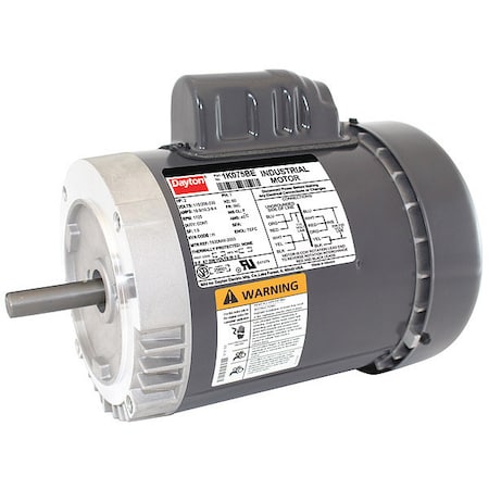 Capacitor-Start/Run General Purpose Motor, 2 hp HP, 115/208-230V AC Voltage, 56C Frame MPN:1K075
