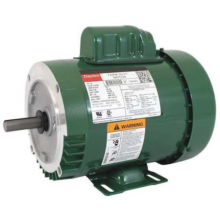 Capacitor-Start High Torque Farm Duty Motor, 1/2 HP, 115/230V AC Voltage, 56C Frame MPN:1TMW5