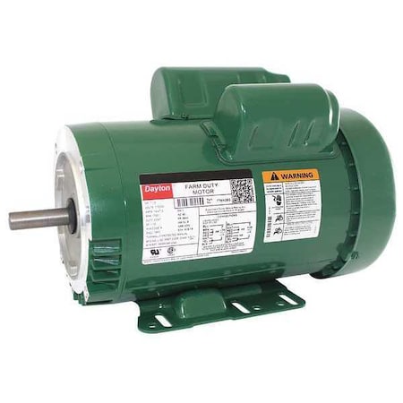 Capacitor-Start/Run High Torque Farm Duty Motor, 1 1/2 HP, 115/230V AC Voltage, 56HC Frame MPN:1TMX2