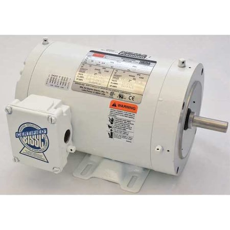 WashdownMotor, 1hp, 3520RPM, 56C, 230/460VAC MPN:1TRZ9BG
