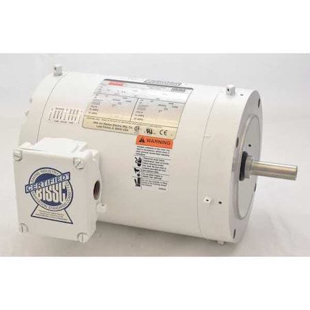 WashdownMotor, 1/2hp, 1750RPM, 230/460VAC MPN:1TTB6BG