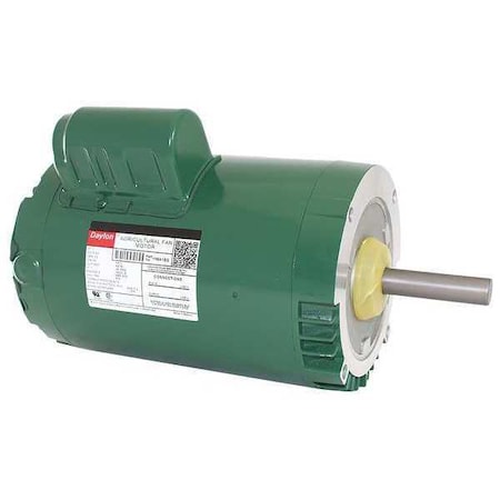 Agricultural Fan Motor, Permanent Split Capacitor, 1 HP, 230V AC, 850 Nameplate RPM, 56CZ Frame MPN:1YBA1BG