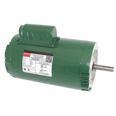 Agricultural Fan Motor, Permanent Split Capacitor, 1 HP, 230V AC, 850 Nameplate RPM, 56CZ Frame MPN:1YBA7BG