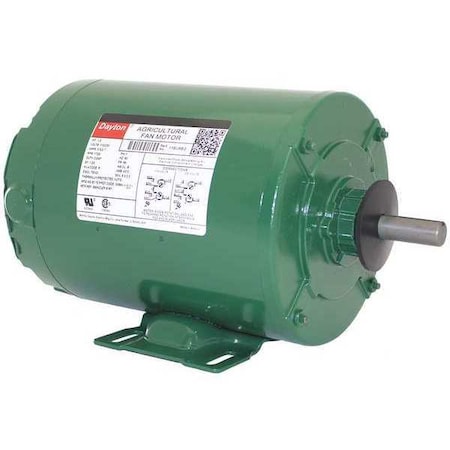 Agricultural Fan Motor, Split-Phase, 1/3 HP, 115/230V AC, 1, 725 Nameplate RPM, 56 Frame MPN:1YBU8BG