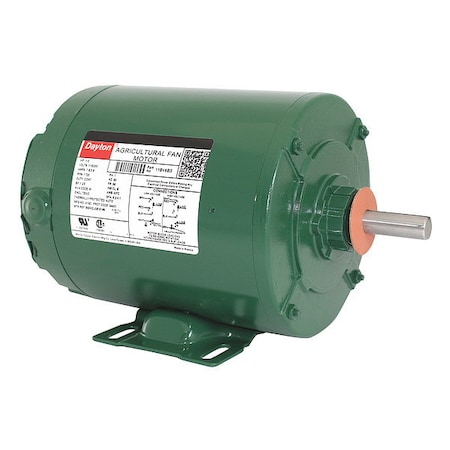 Agricultural Fan Motor, Split-Phase, 1/2 HP, 115/230V AC, 1, 725 Nameplate RPM, 56 Frame MPN:1YBV8BG