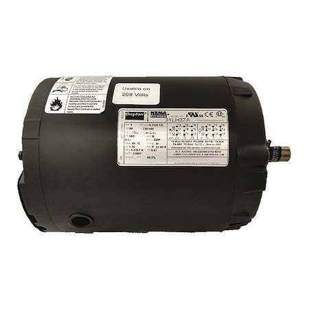 Three-Phase General Purpose Motor, 1/4 HP, 56C Frame, 230/460V AC Voltage, 1765 Nameplate RPM MPN:31LH37