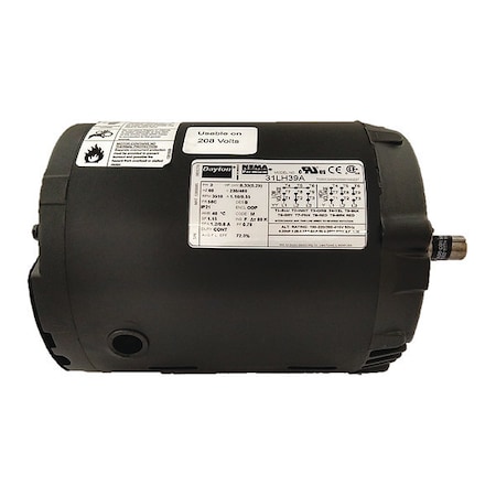 Three-Phase General Purpose Motor, 1/3 HP, 56C Frame, 230/460V AC Voltage, 3510 Nameplate RPM MPN:31LH39