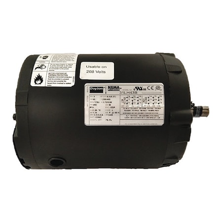 Three-Phase General Purpose Motor, 1/2 HP, 56C Frame, 230/460V AC Voltage, 1765 Nameplate RPM MPN:31LH43