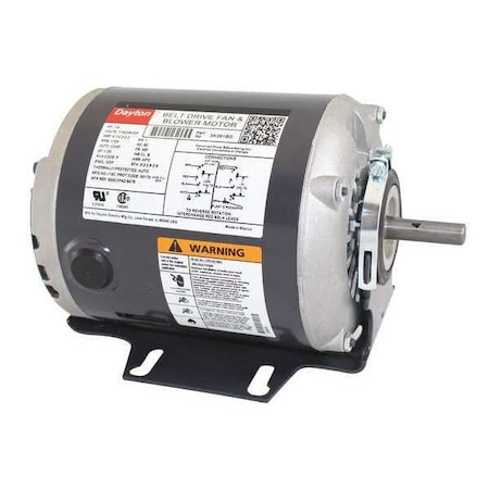 Split-Phase Belt Drive Motor, 1/4 HP, 48 Frame, 115/208-230V AC Voltage, 1, 725 Nameplate RPM MPN:3K091