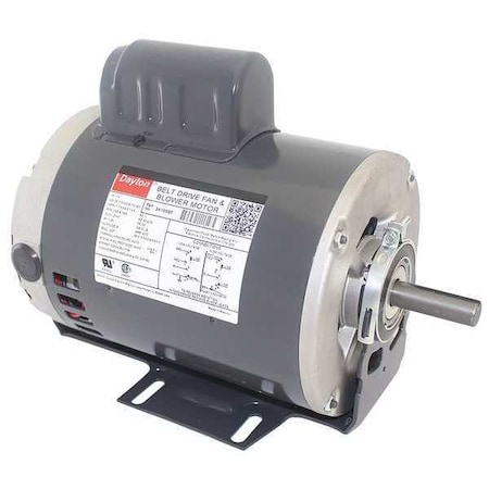 Capacitor-Start Belt Drive Motor, 1/2 HP, 115/230V AC Voltage, 56 Frame, 1, 725 Nameplate RPM MPN:3K199