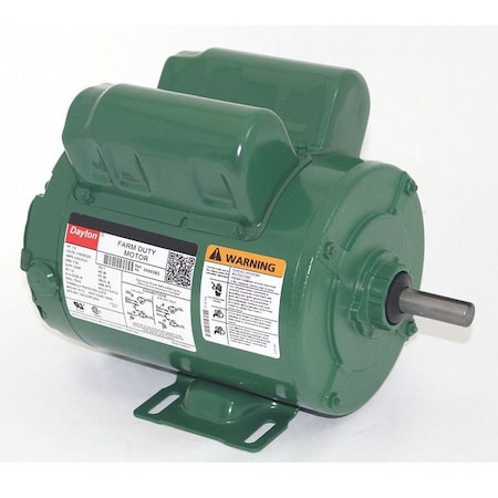 Agricultural Fan Motor, Capacitor-Start/Run, 1/2 HP, 115/208-230V AC, 1, 725 Nameplate RPM, 56 Frame MPN:3K663
