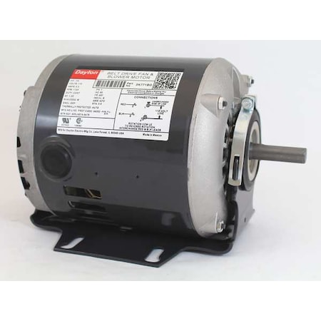 Belt Drive Motor, 1 Speed, Open Dripproof, Cradle Base Mount, 1/4 HP, 1, 725 Nameplate RPM, B MPN:3K771