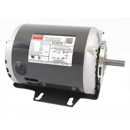 Split-Phase Belt Drive Motor, 1/2 HP, 48Y Frame, 115V AC Voltage, 1, 725 Nameplate RPM MPN:3K772