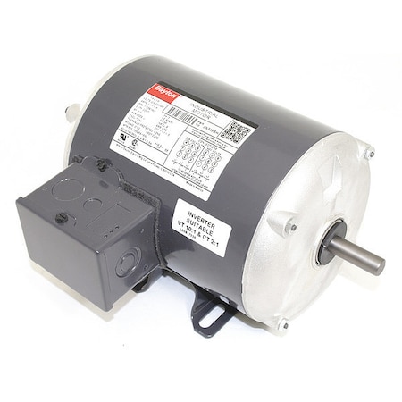 Three-Phase General Purpose Motor, 1/4 HP, 48 Frame, 208-230/460V AC Voltage, 1, 725 Nameplate RPM MPN:3N349