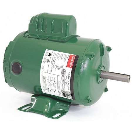 Capacitor-Start Aeration Fan Motor, 3/4 HP, 115/230V AC Voltage, 56Z Frame, 3, 450 Nameplate RPM MPN:4K058BG