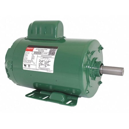 Capacitor-Start Aeration Fan Motor, 1 1/2 HP, 115/230V AC Voltage, 143TZ Frame, 3, 450 Nameplate RPM MPN:4K060