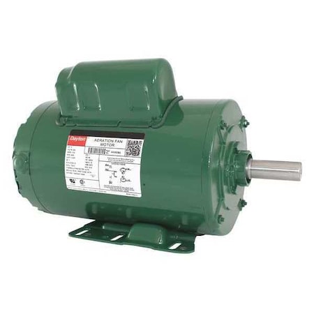 Capacitor-Start Aeration Fan Motor, 3 HP, 230V AC Voltage, 145TZ Frame, 3, 450 Nameplate RPM MPN:4K062
