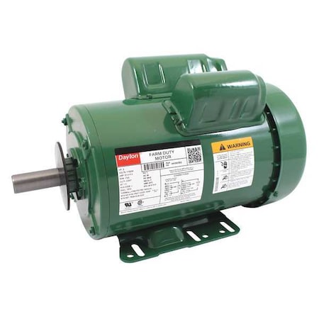 High Torque Farm Duty Motor, Capacitor-Start/Run, 2 HP, 115/230V AC, 1, 725 Nameplate RPM, 56HZ Frame MPN:4K090
