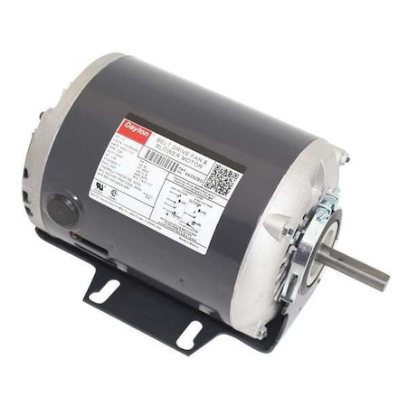 Split-Phase Belt Drive Motor, 1/3 HP, 48YZ Frame, 115/208-230V AC Voltage, 1, 725 Nameplate RPM MPN:4K252