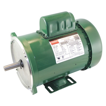 Auger Drive Motor, Capacitor-Start, 1 HP, 115/230V AC, 1, 725 Nameplate RPM, 56Y Frame MPN:4K997