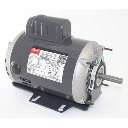 Capacitor-Start Belt Drive Motor, 1/3 HP, 48Y Frame, 115/208-230V AC Voltage, 1, 725 Nameplate RPM MPN:4VAG5