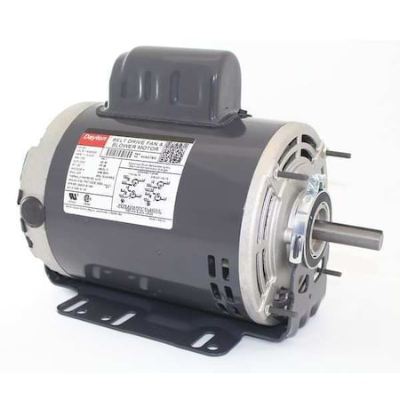 Capacitor-Start Belt Drive Motor, 3/4 HP, 56 Frame, 115/208-230V AC Voltage, 1, 725 Nameplate RPM MPN:4VAG7
