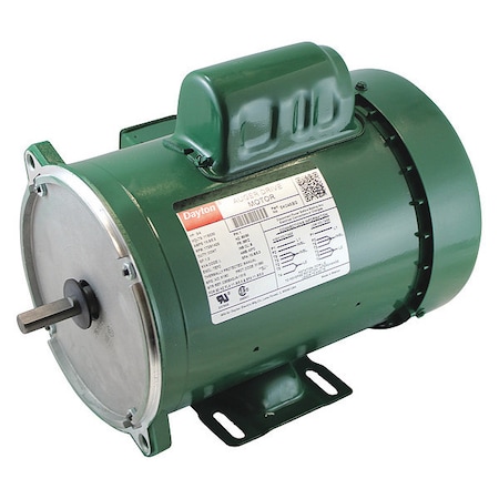 Auger Drive Motor, Capacitor-Start, 3/4 HP, 115/230V AC, 1, 725 Nameplate RPM, 56YZ Frame MPN:5K046