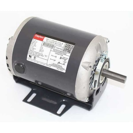 Split-Phase Belt Drive Motor, 1/3 HP, 56 Frame, 115V AC Voltage, 1, 725 Nameplate RPM MPN:5K261